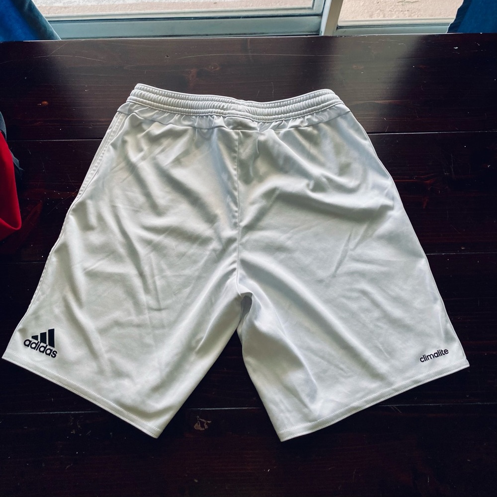 White Adidas Soccer Shorts